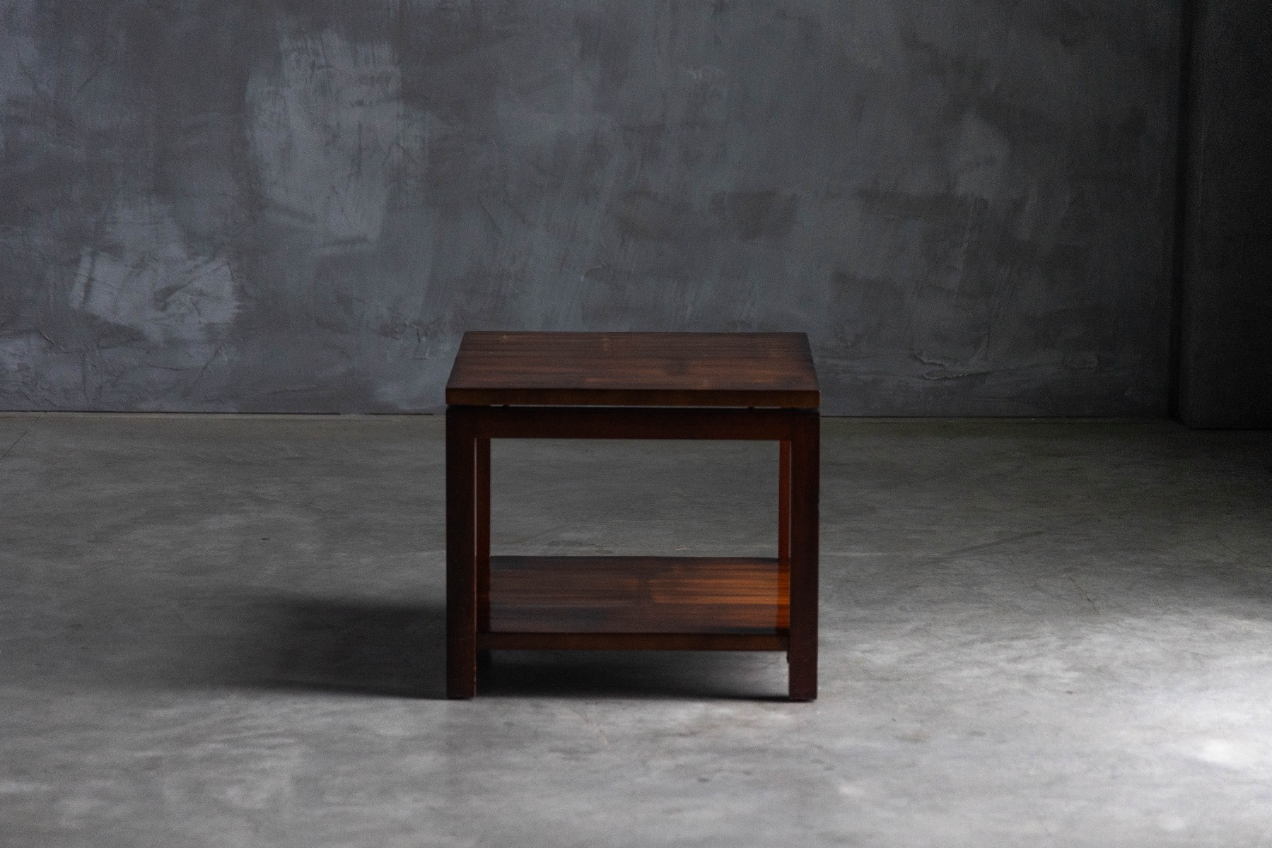 Minimalist bamboo side table with natural finish