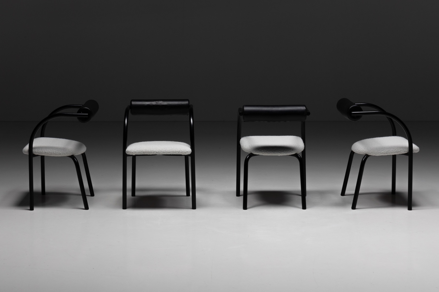 1980s postmodern armchairs in Italian style