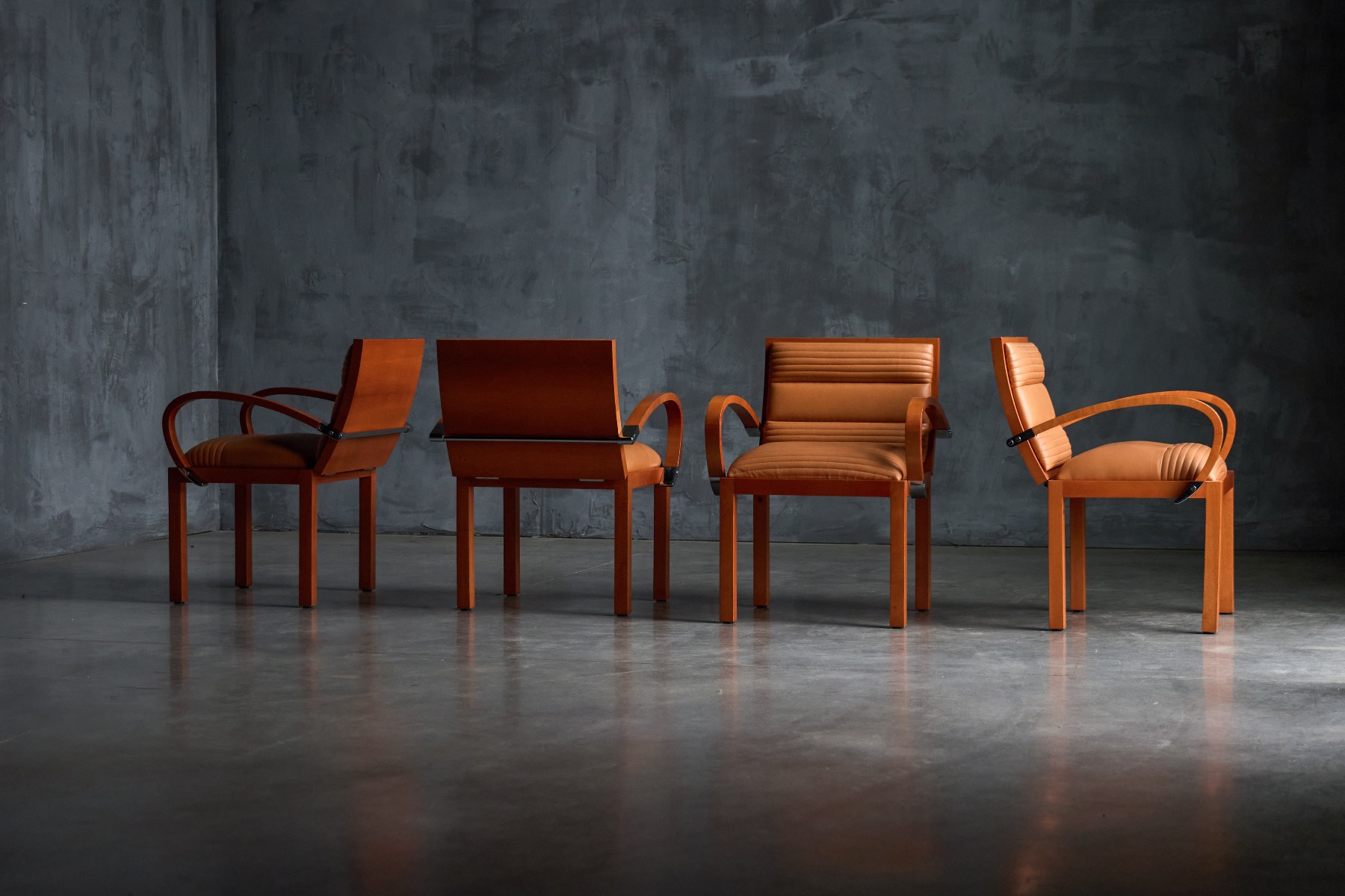 Sculptural armchairs from the Casablanca series