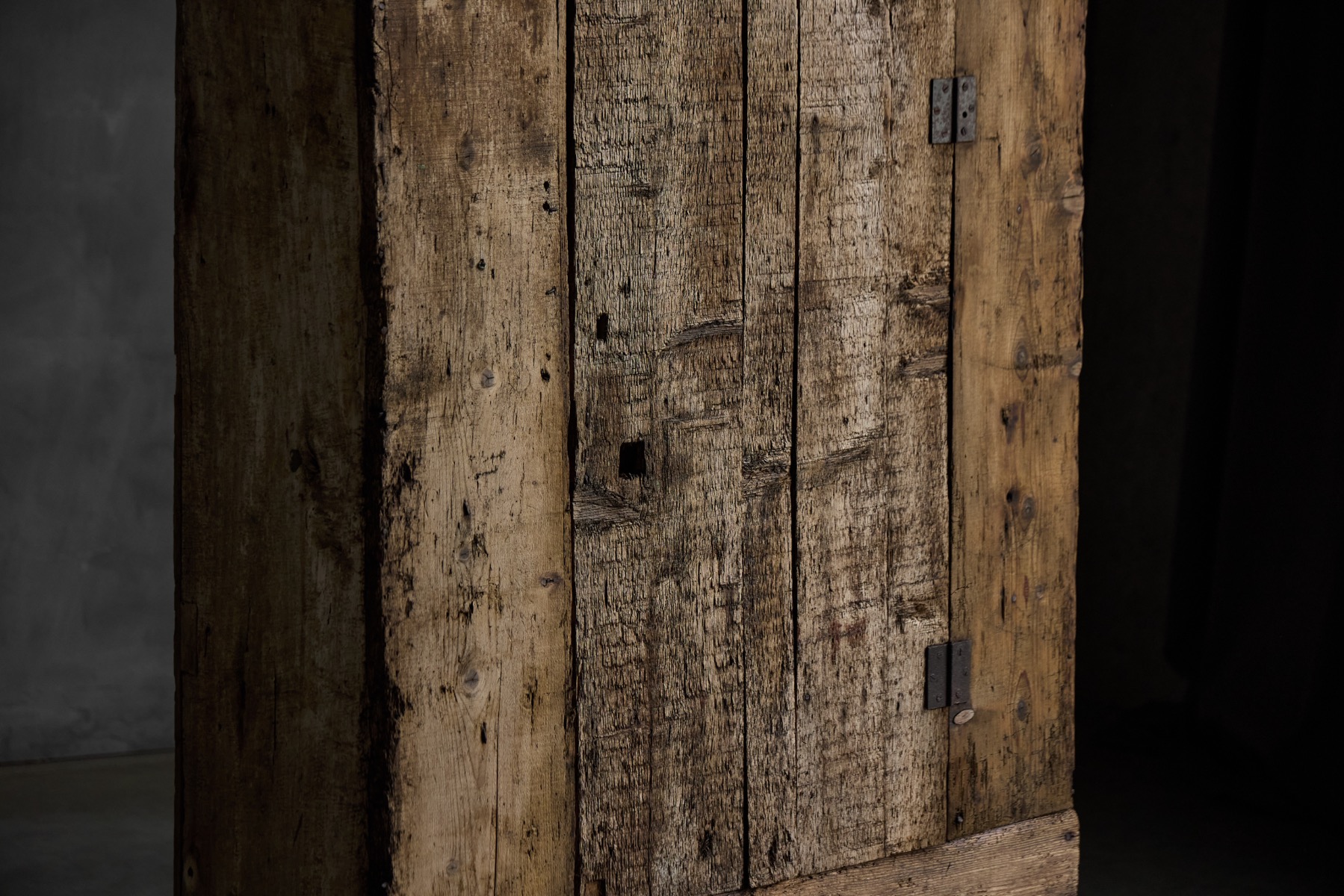 19th century handcrafted wooden cabinet from France in vernacular style