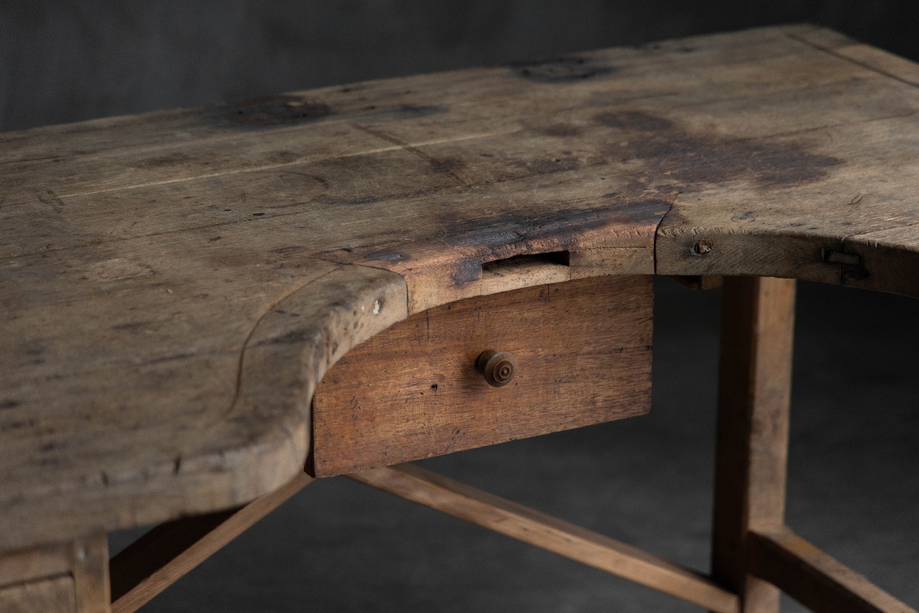 19th century artisan jeweller’s bench in solid wood