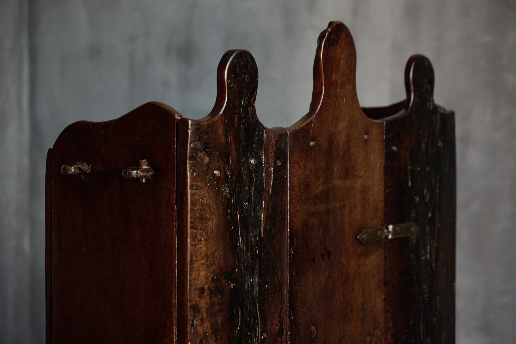 19th century rural folk cupboard in solid wood