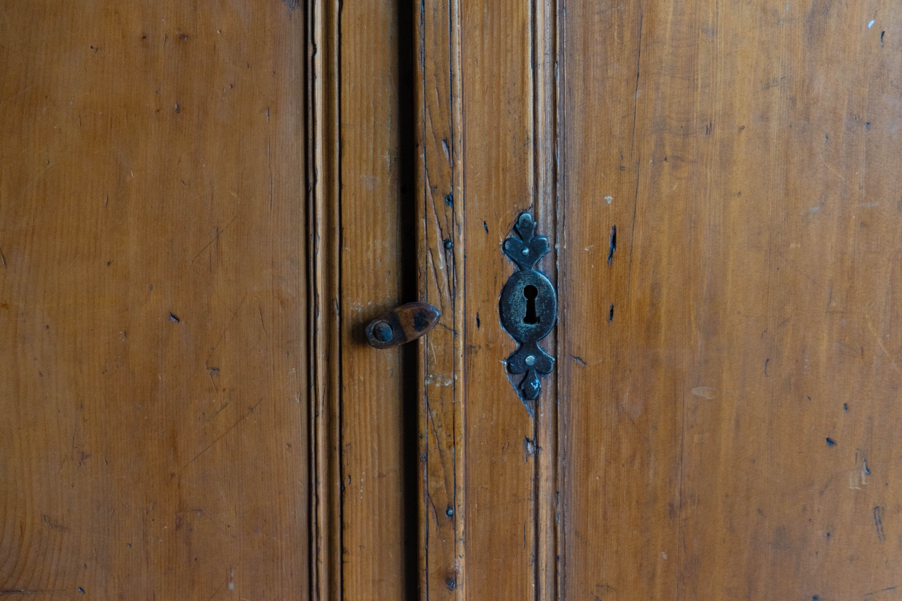 19th century rural storage cabinet with original patina