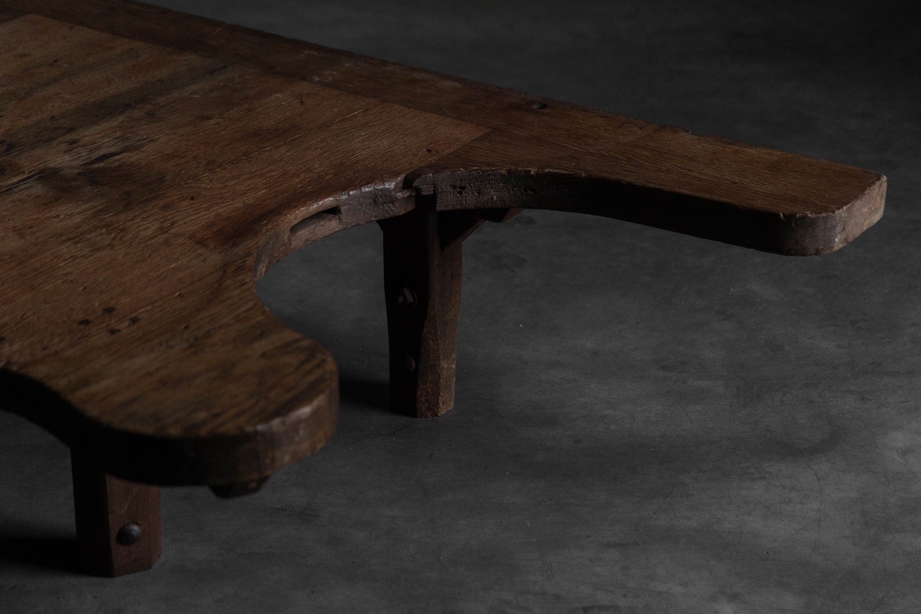 19th century rustic coffee table with sculptural form