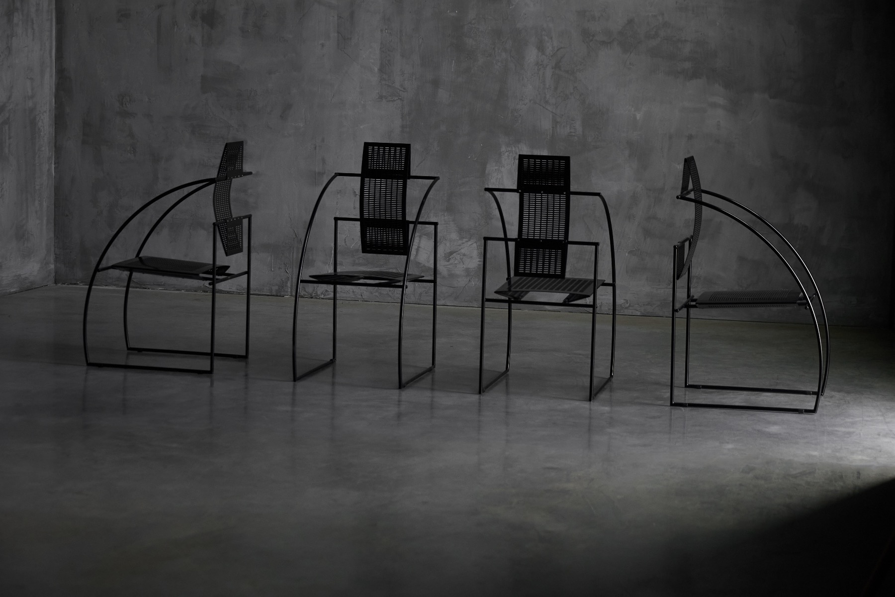 Postmodern Quinta chair with architectural design language