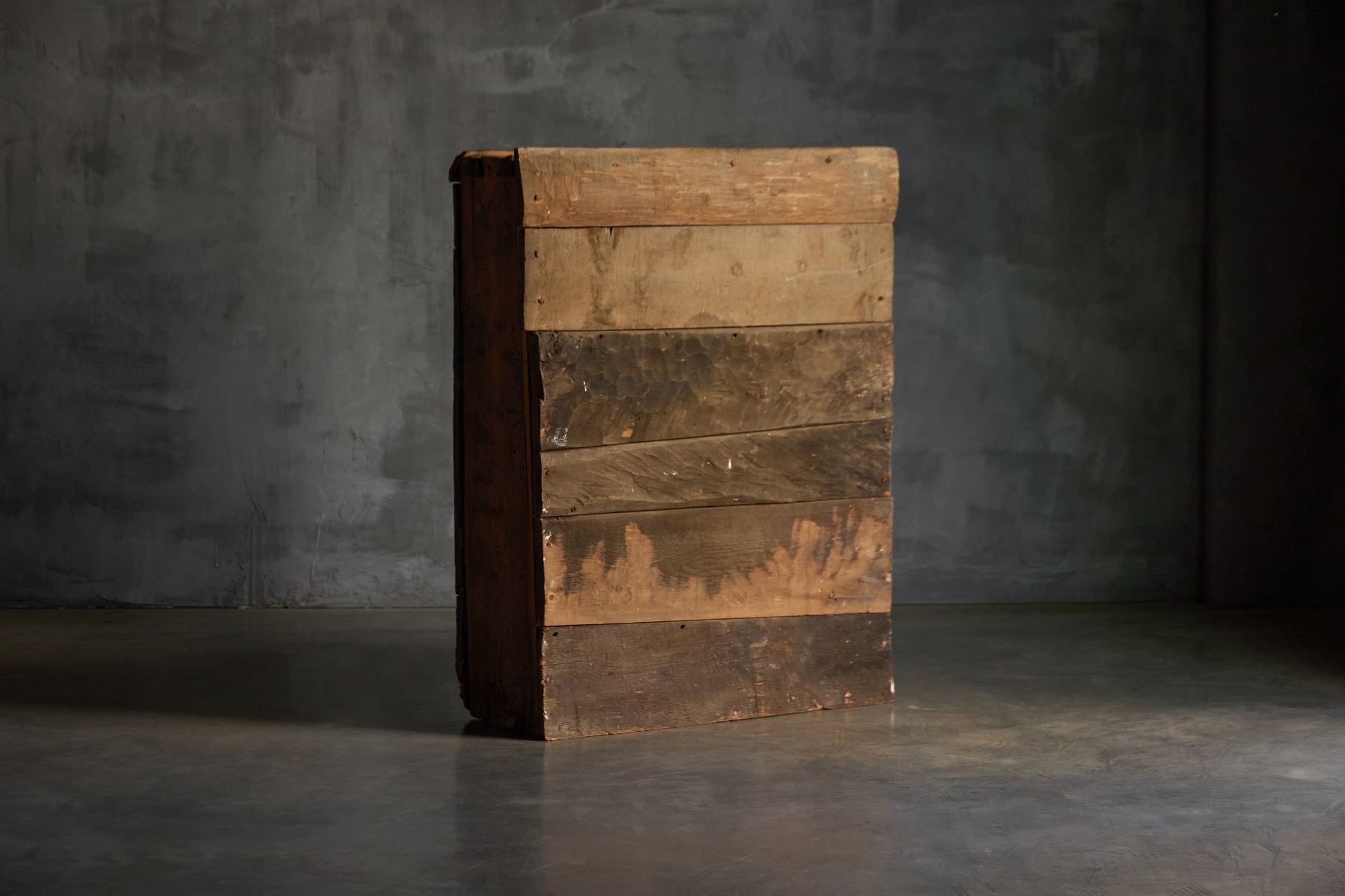 Antique alpine cabinet crafted in solid wood
