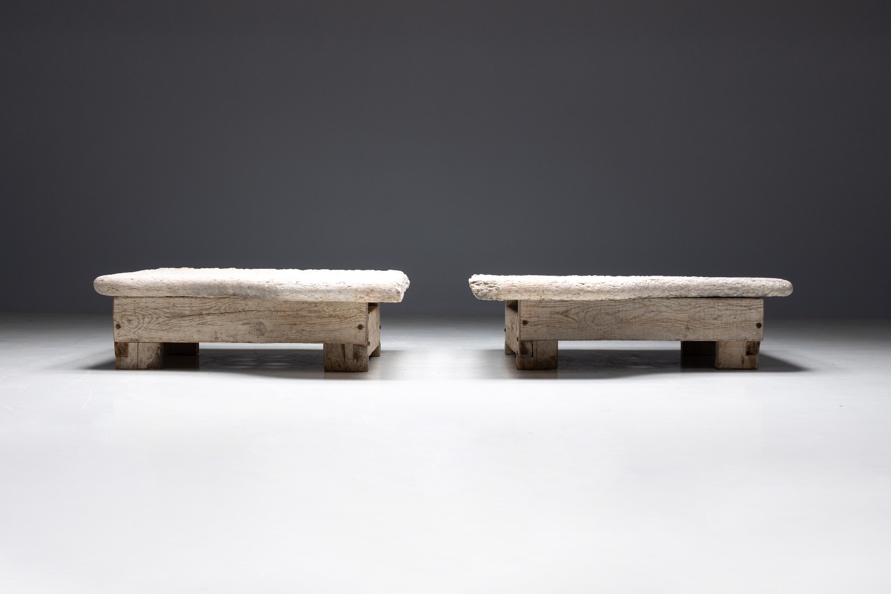 Antique farmhouse stone tables 1800s