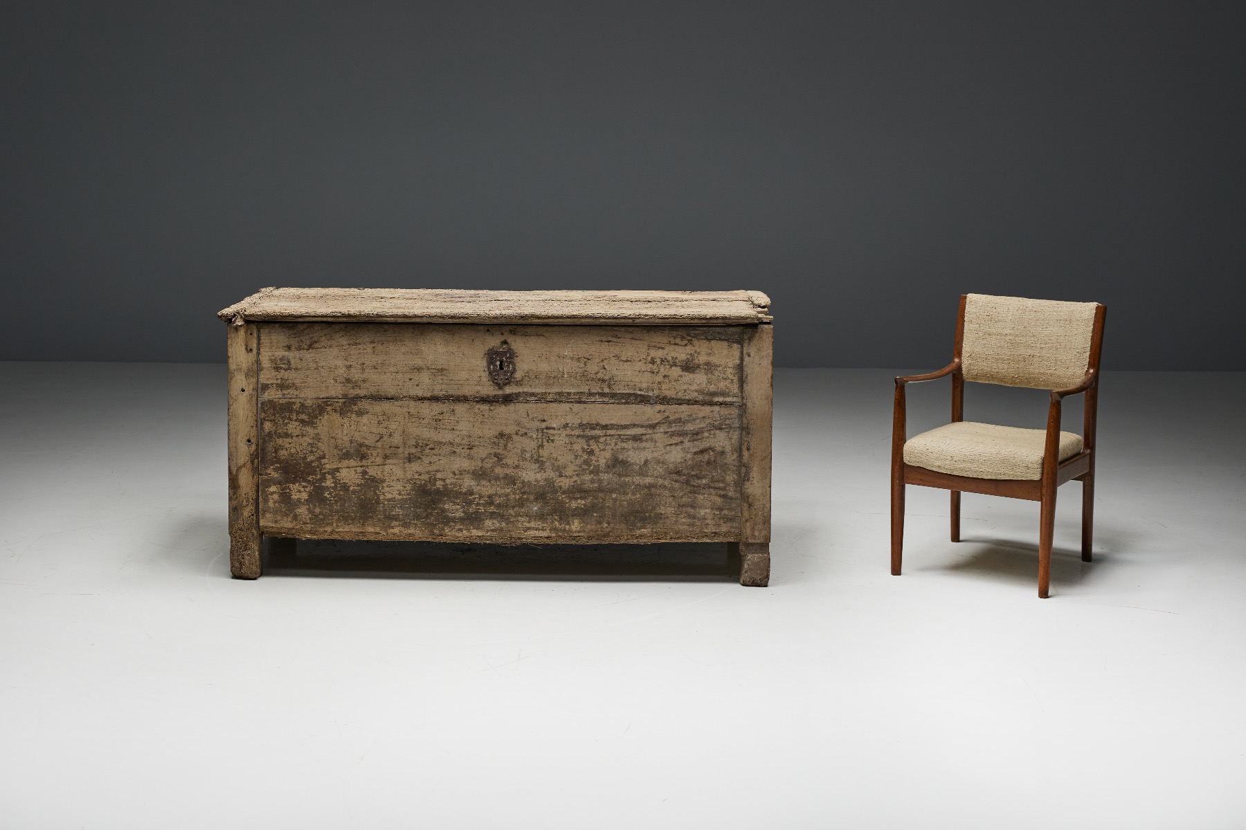Antique primitive storage chest 1800s