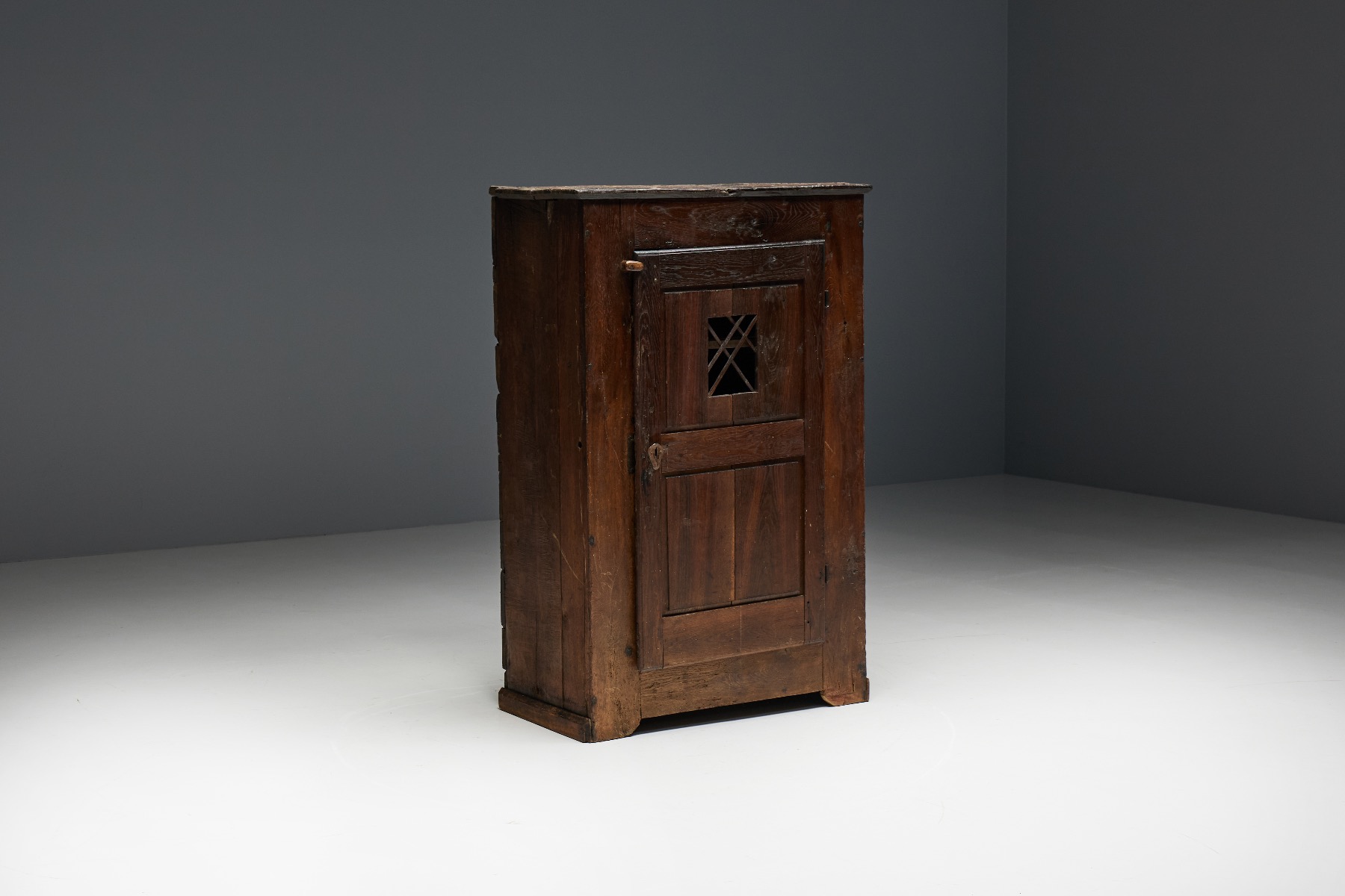 Antique primitive wooden cabinet 1800s
