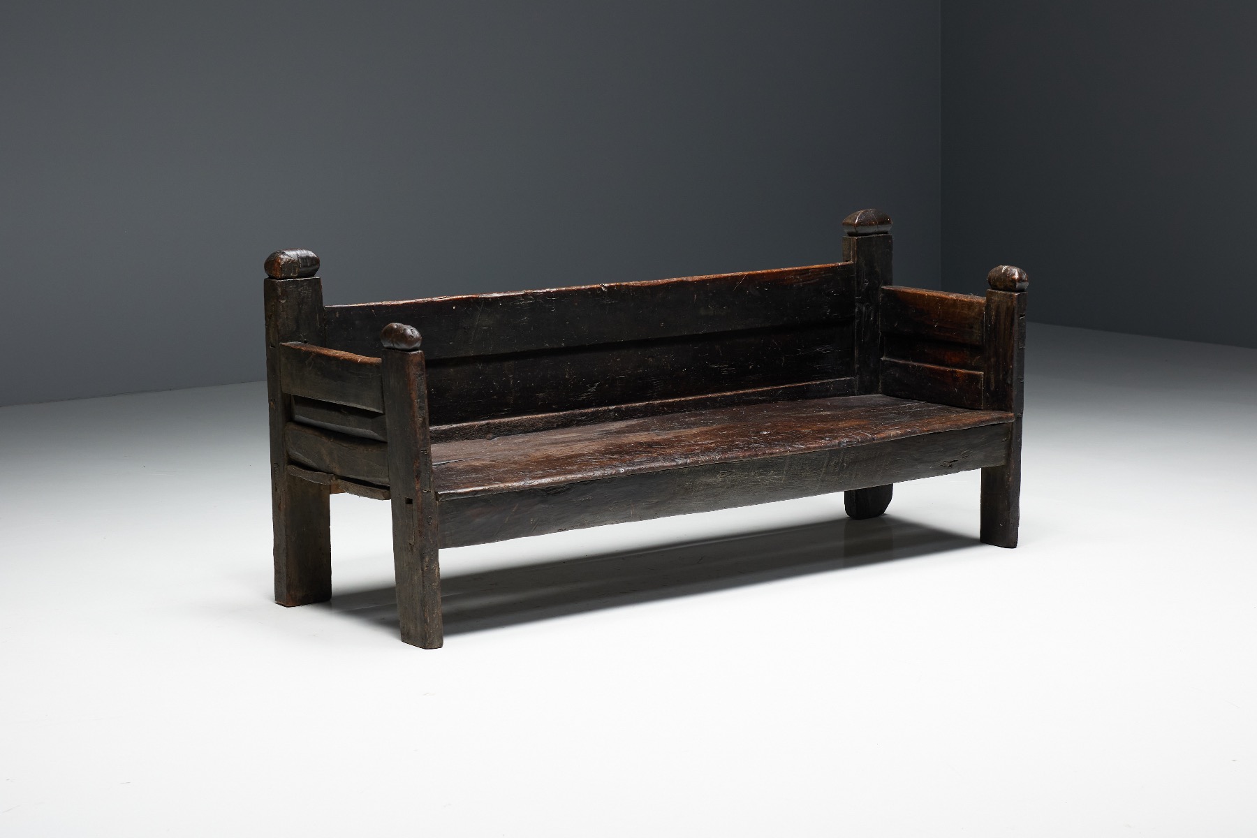 Antique wabi sabi primitive bench 1800s