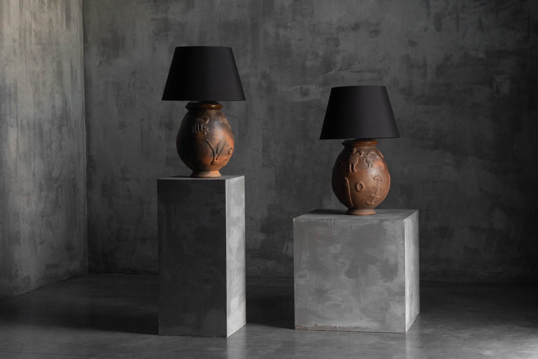 Artisan made ceramic table lamp dating to the 20th century