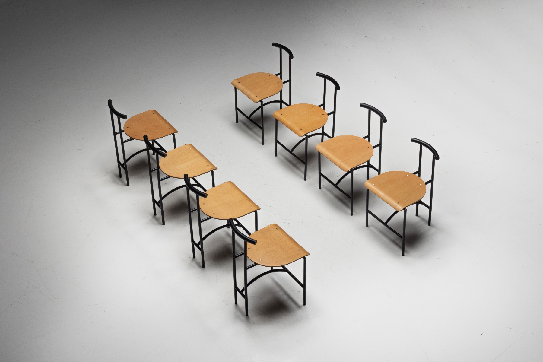 Bieffeplast Tokyo dining chairs 1980s