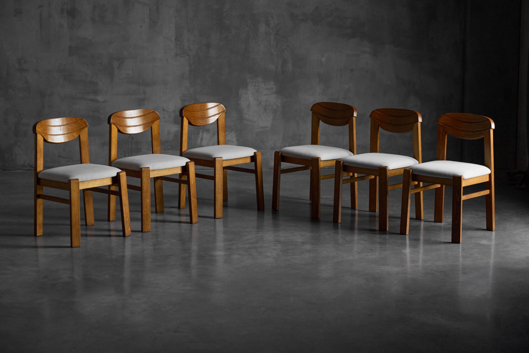 Vintage brutalist dining furniture chairs