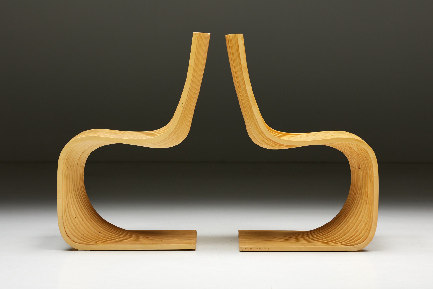 Contemporary bamboo dining chairs by Alejandro Estrada from 2006