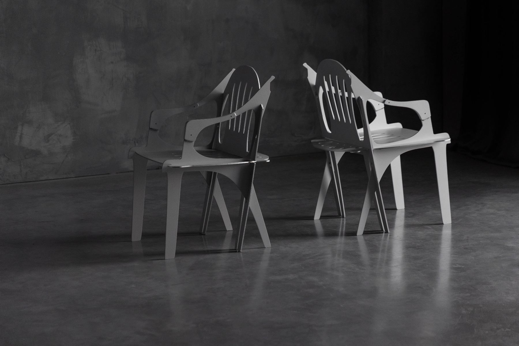 Modern Flatscreen chairs with graphic contemporary design