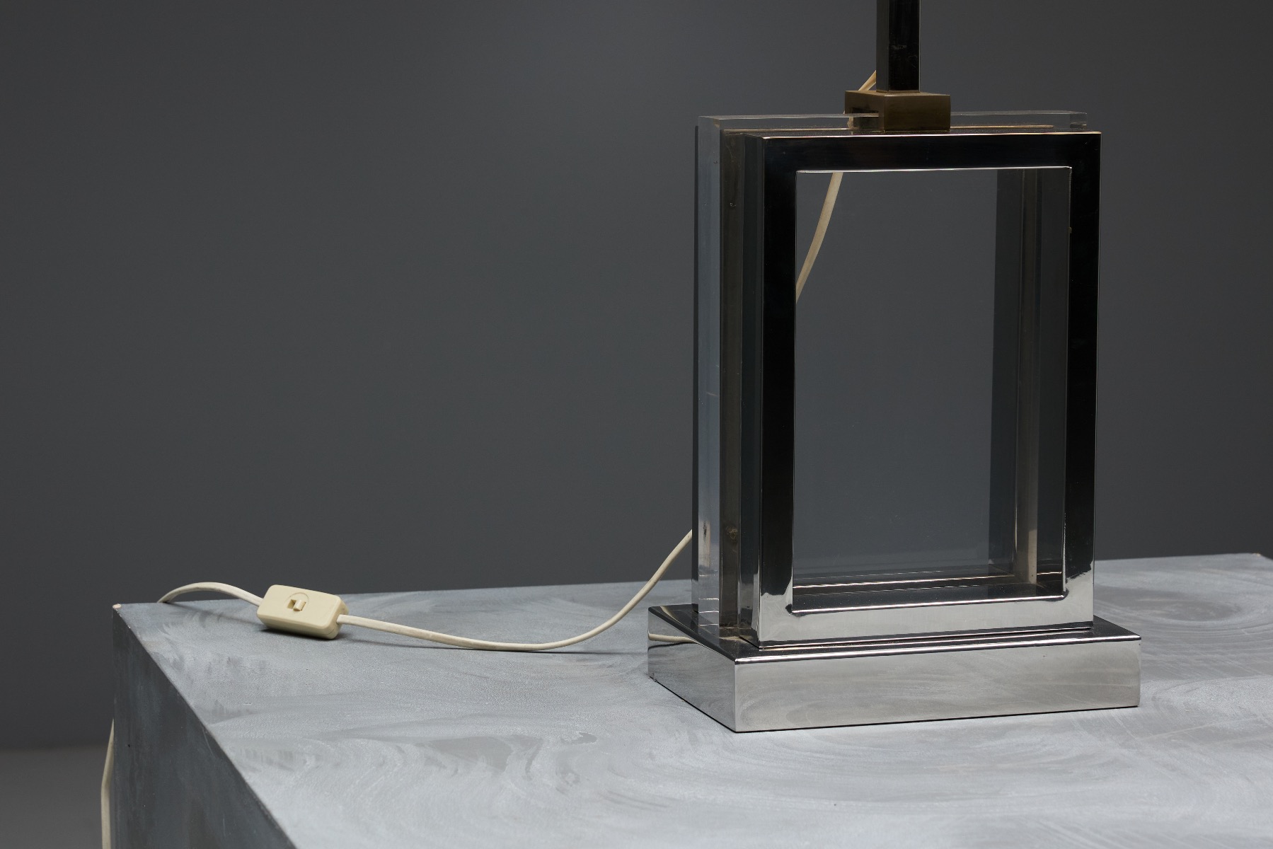 Vintage Hollywood Regency desk lamp with chrome structure