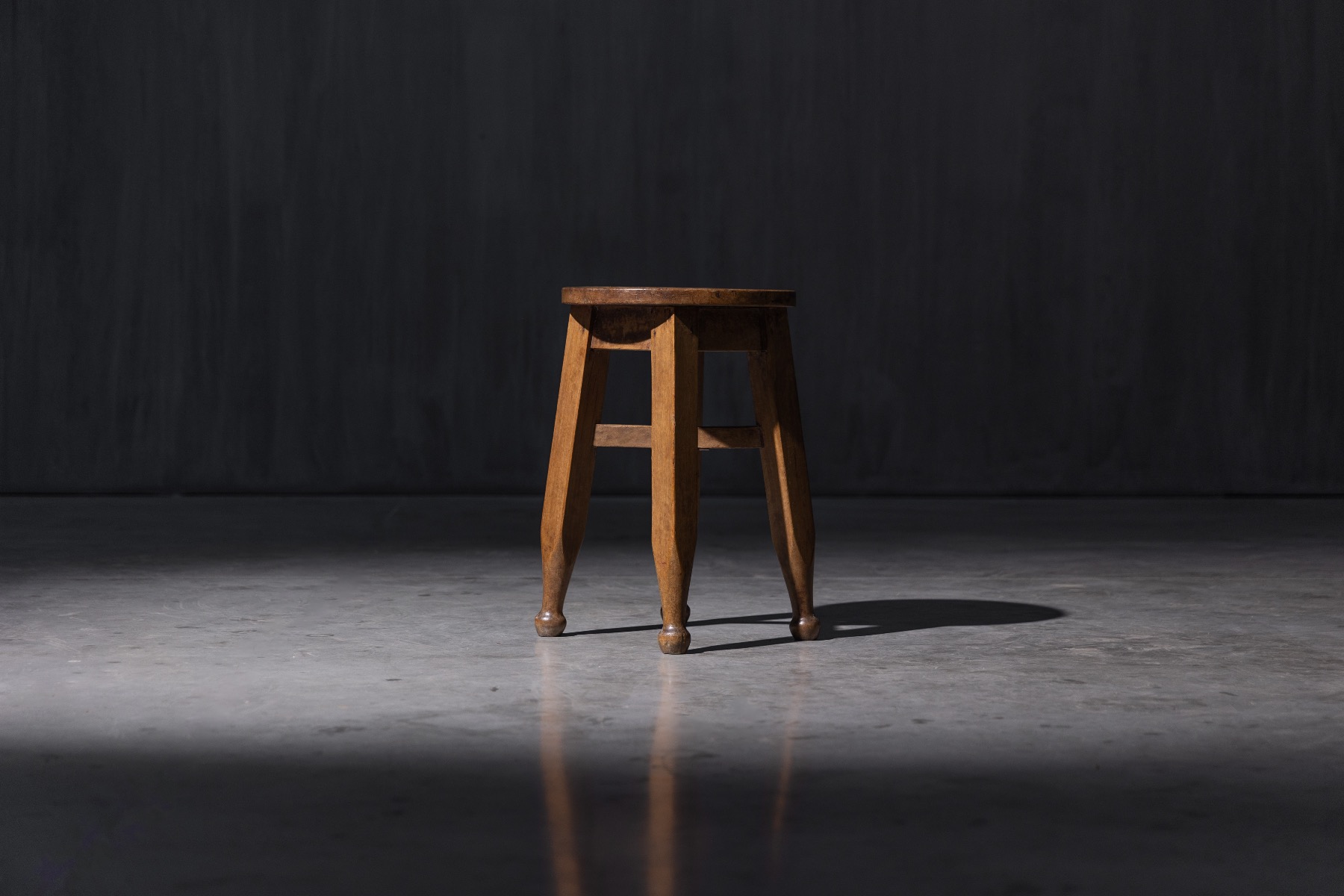 Handcrafted Arts and Crafts stool in solid wood
