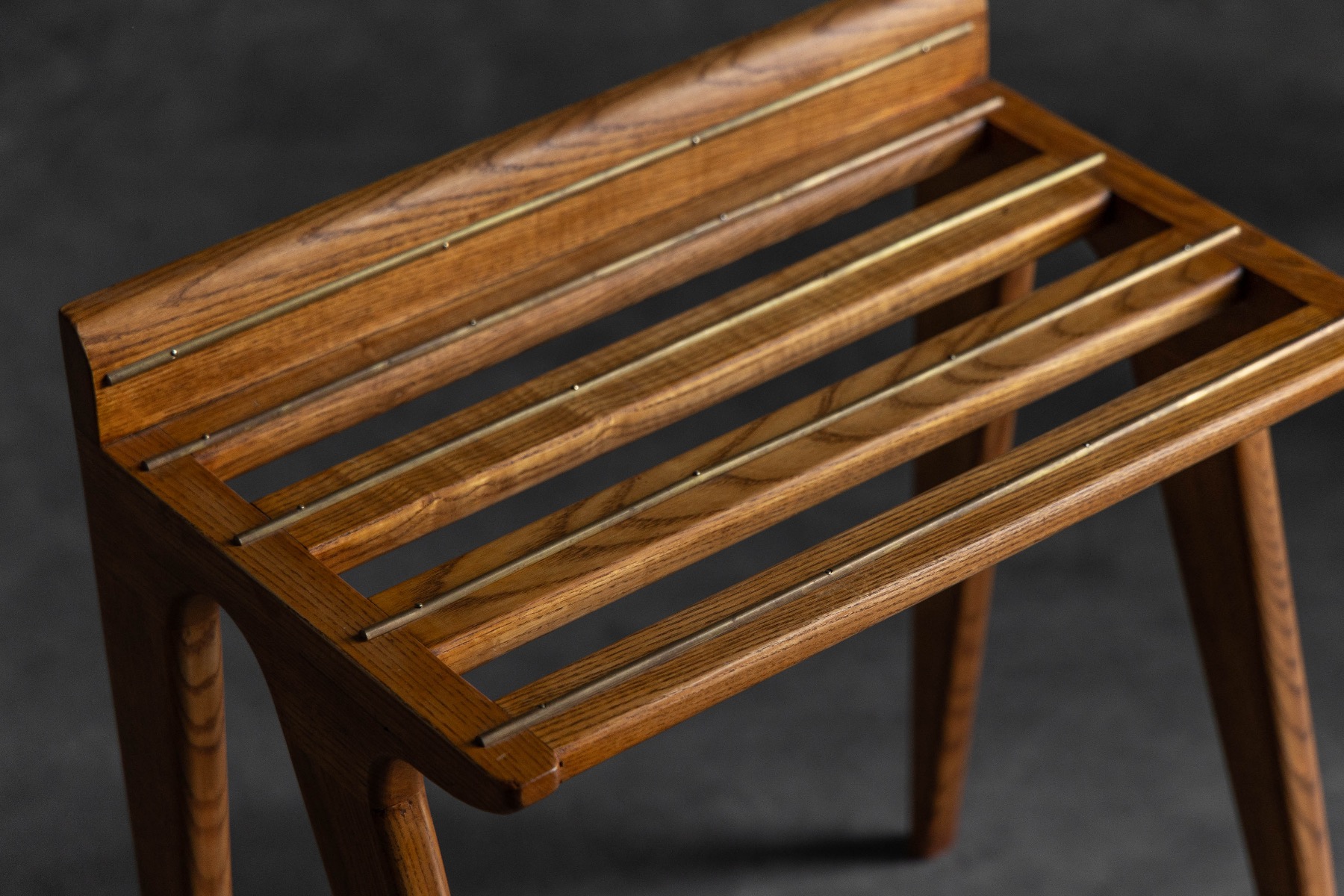 Mid century luggage rack designed by Gio Ponti for Hotel Parco