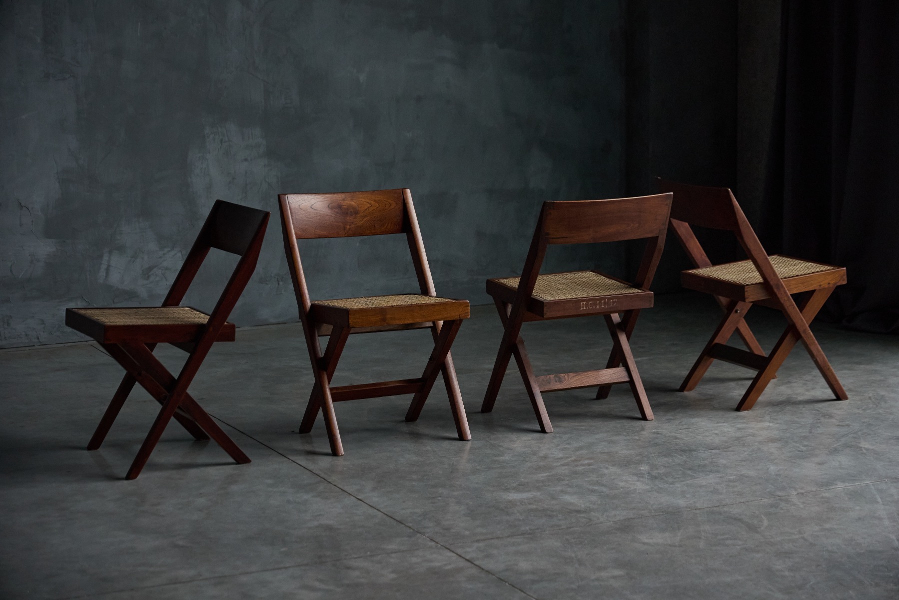 Mid century modern library chair by Pierre Jeanneret