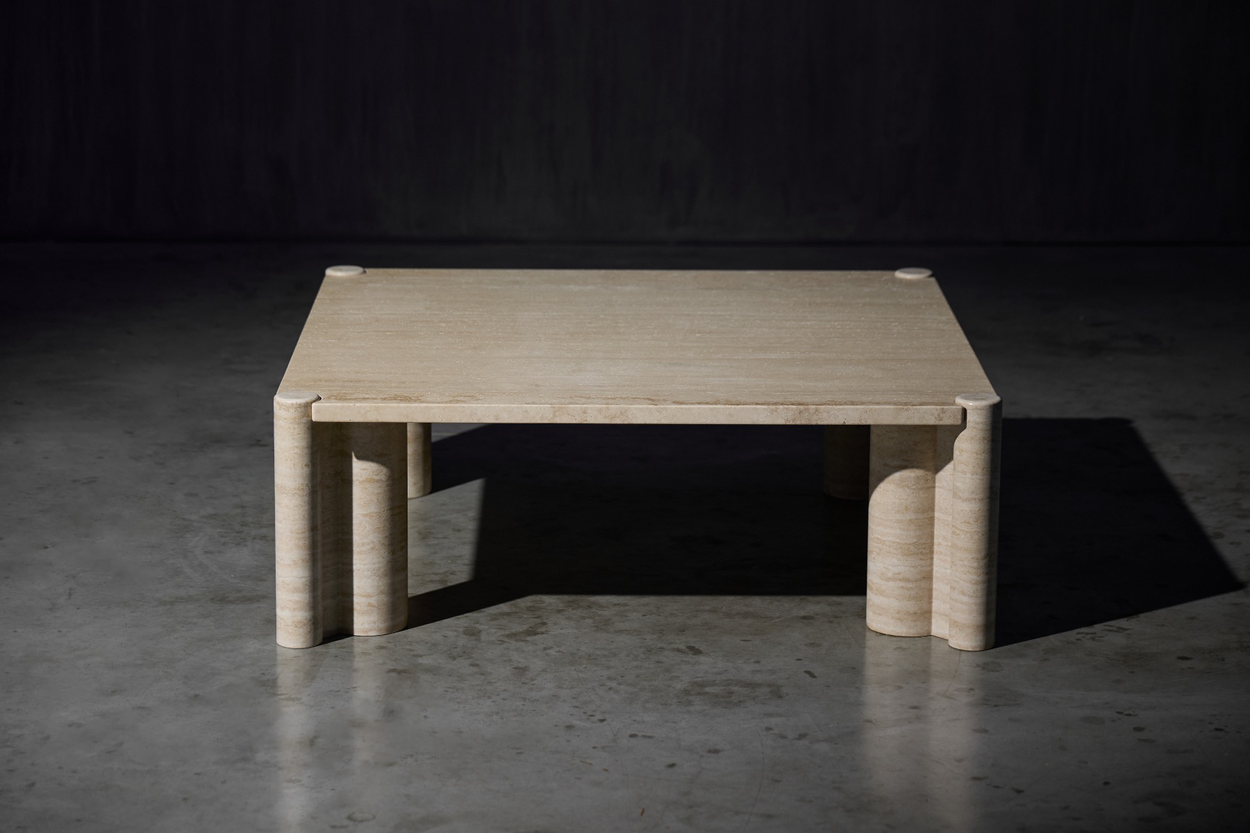 Knoll jumbo travertine coffee table