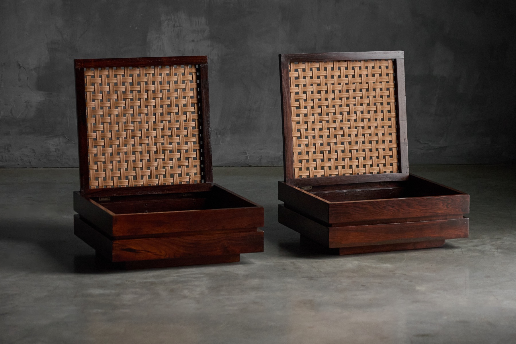 Mid century Brazilian ottomans from the 1960s