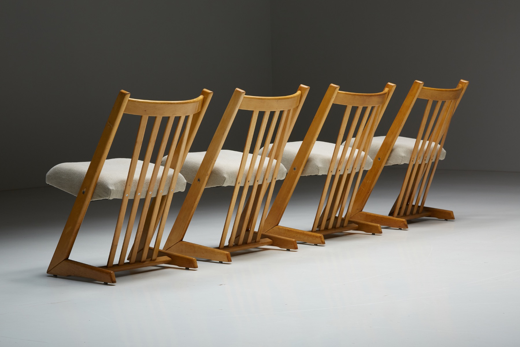 Mid century modern Italian dining chairs