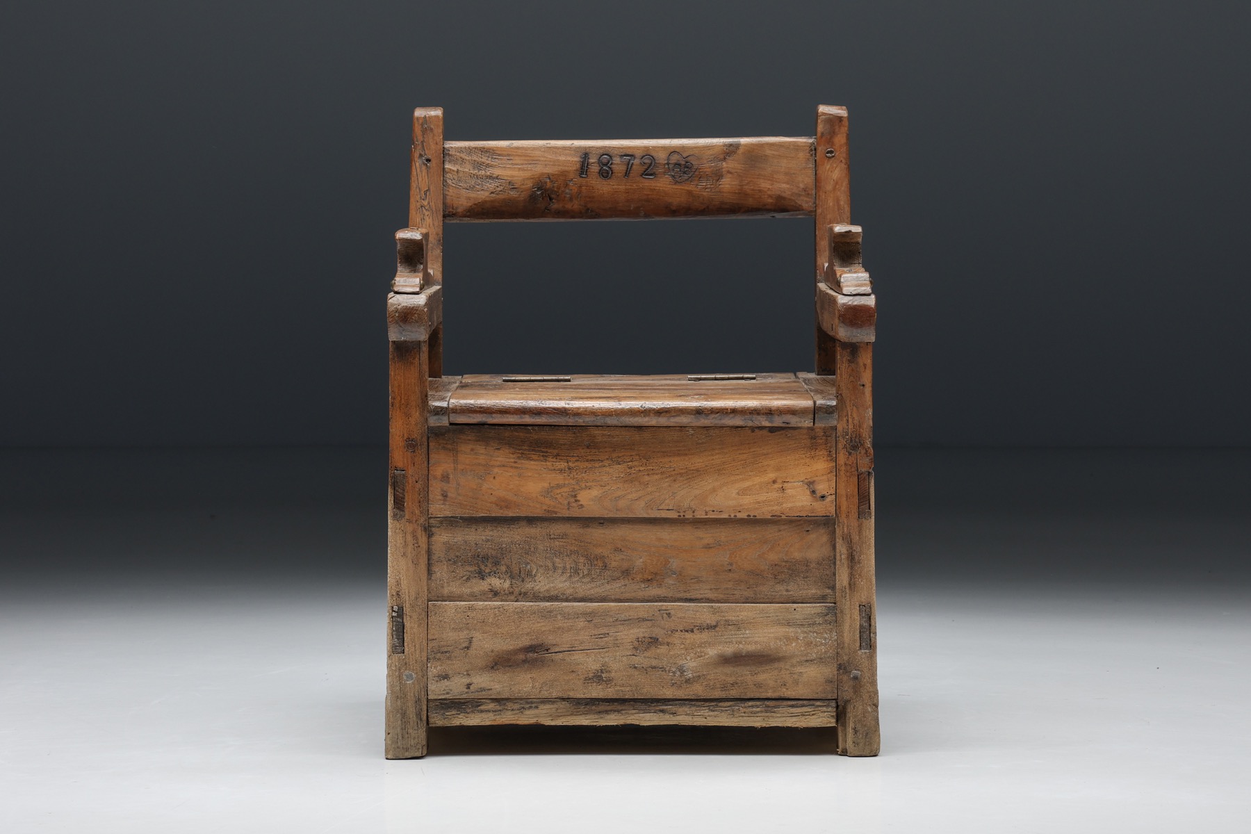 Nineteenth century French rural armchair in wood
