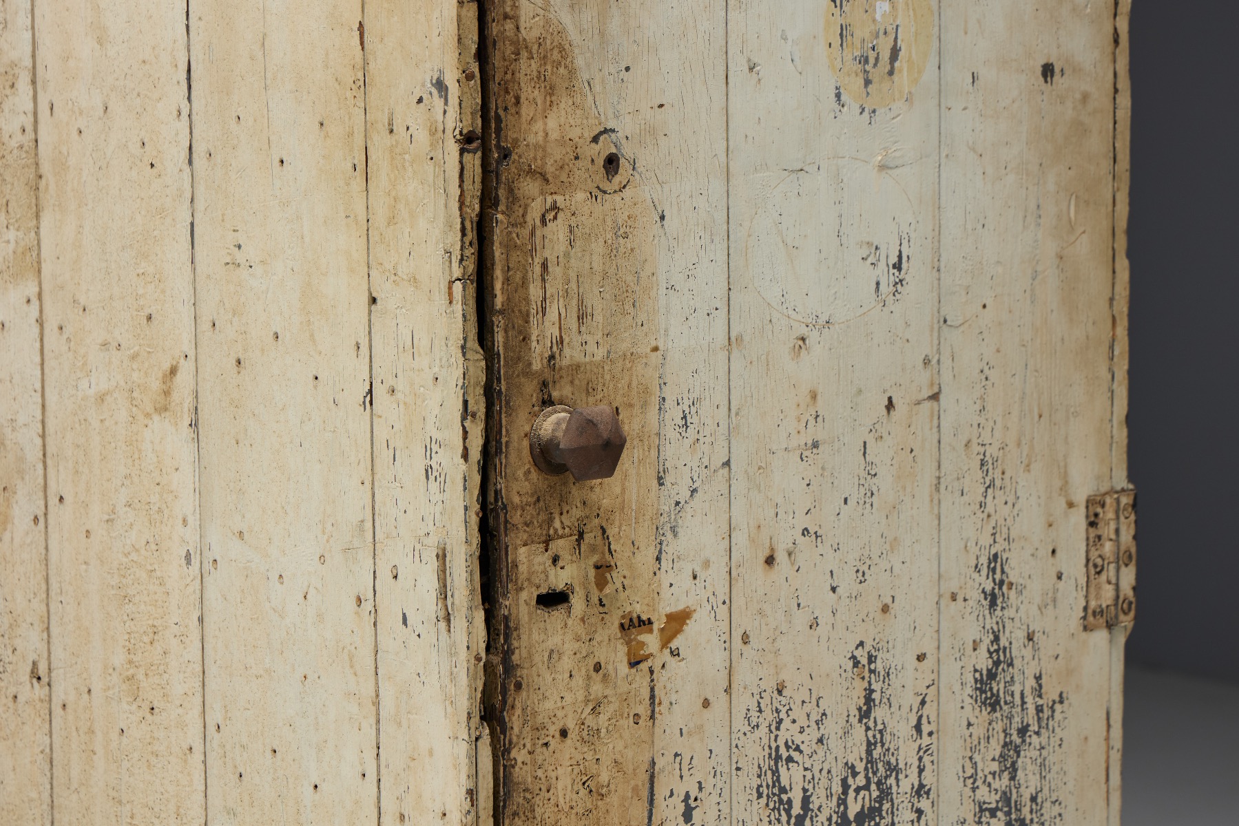 Nineteenth century rustic storage cabinet in wood