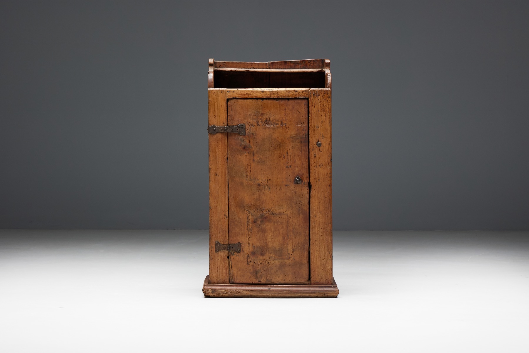 Primitive wooden buffet in naive style