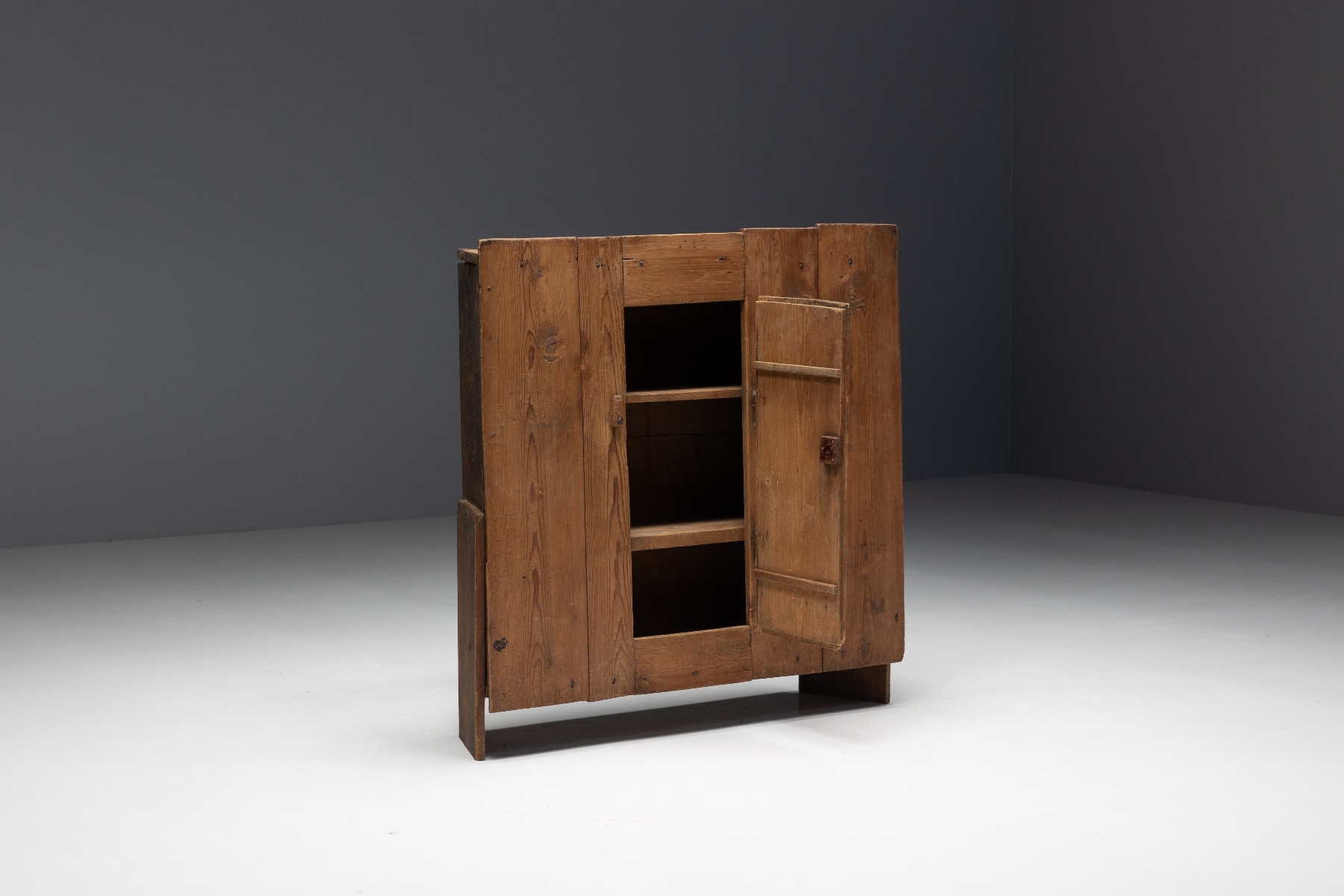 Rustic alpine art populaire cabinet 1800s