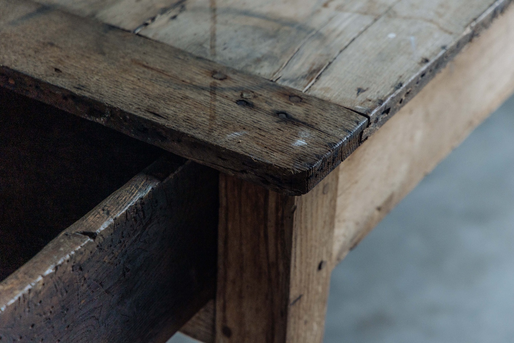 Rustic rural folk art table 1800s