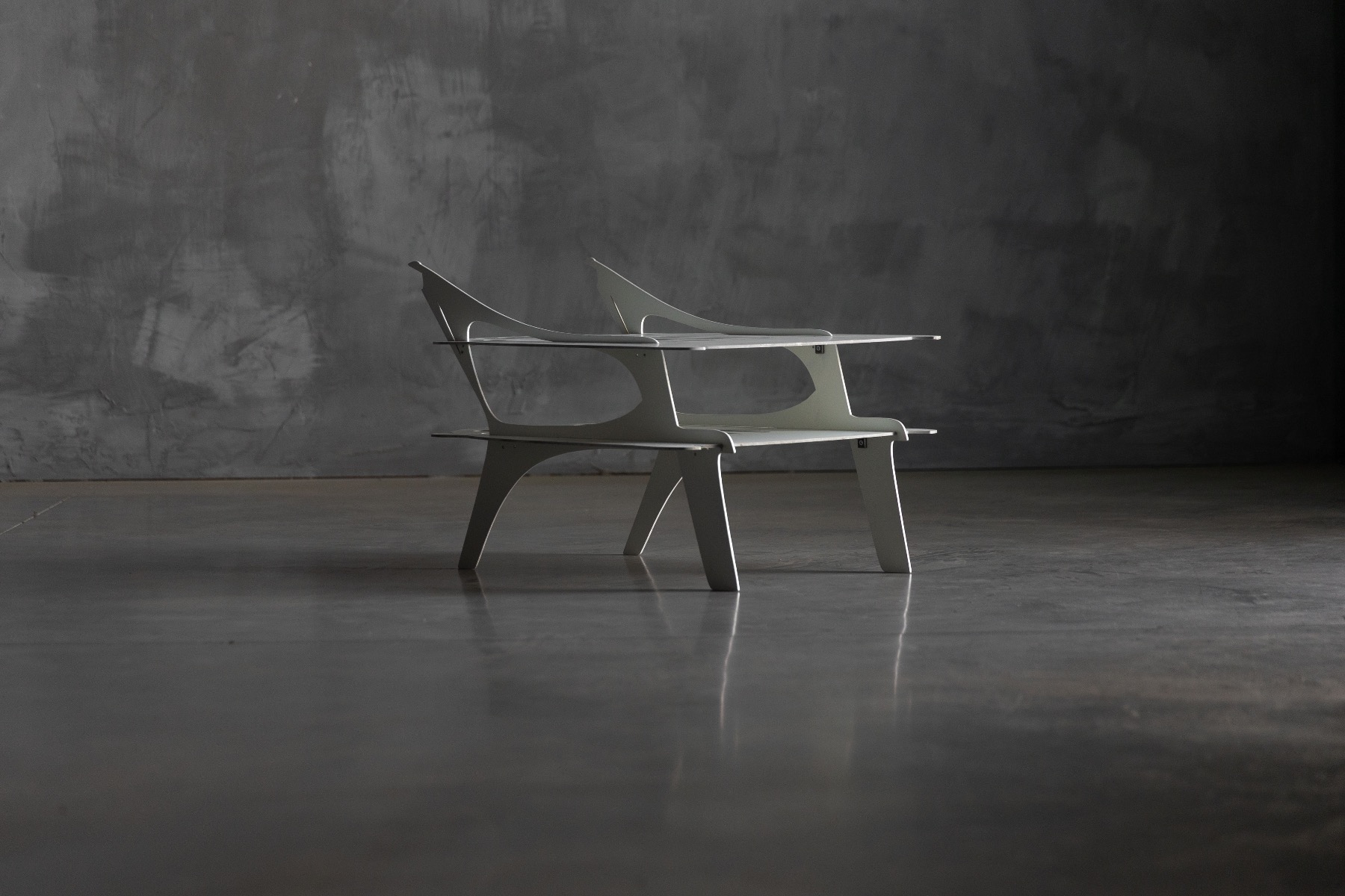 Architectural coffee table designed by Schimmel and Schweikle in 2019
