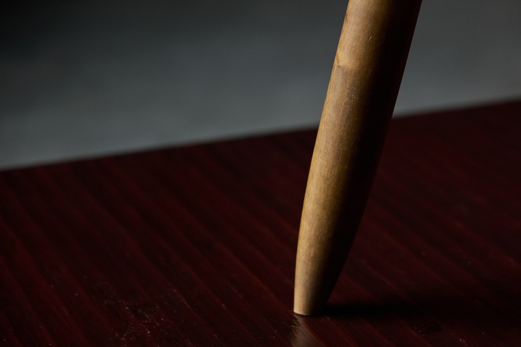 Solid wood Berger stool Steph Simon edition 1965