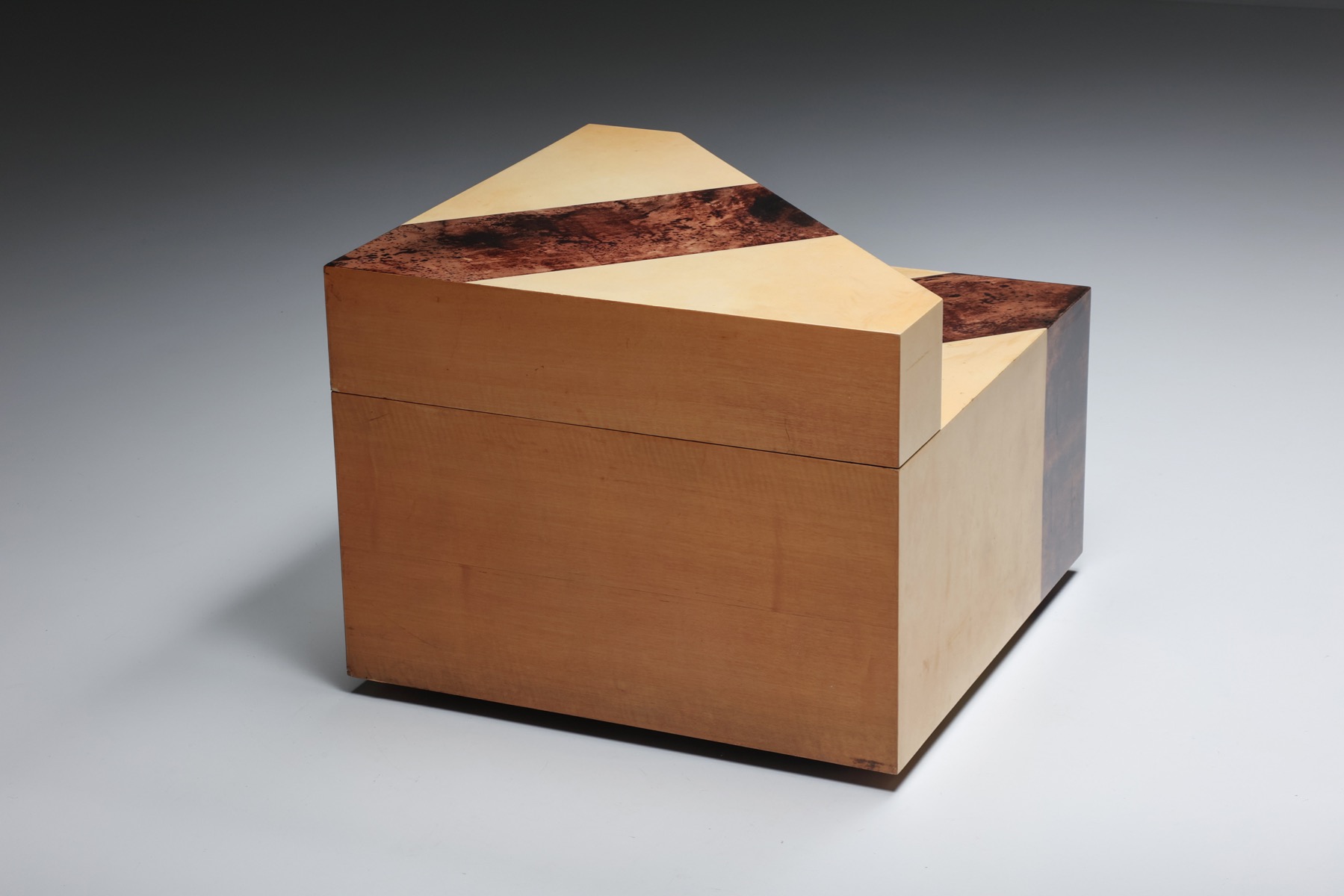 Vintage Aldo Tura corner table from the 1970s