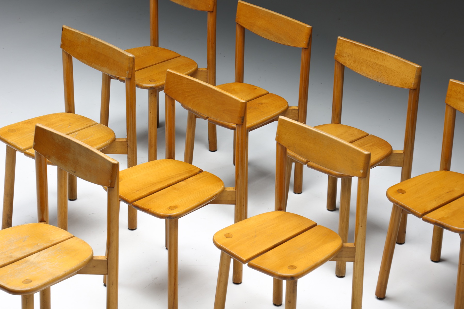 Vintage Pierre Gautier Delaye dining chairs from the 1960s