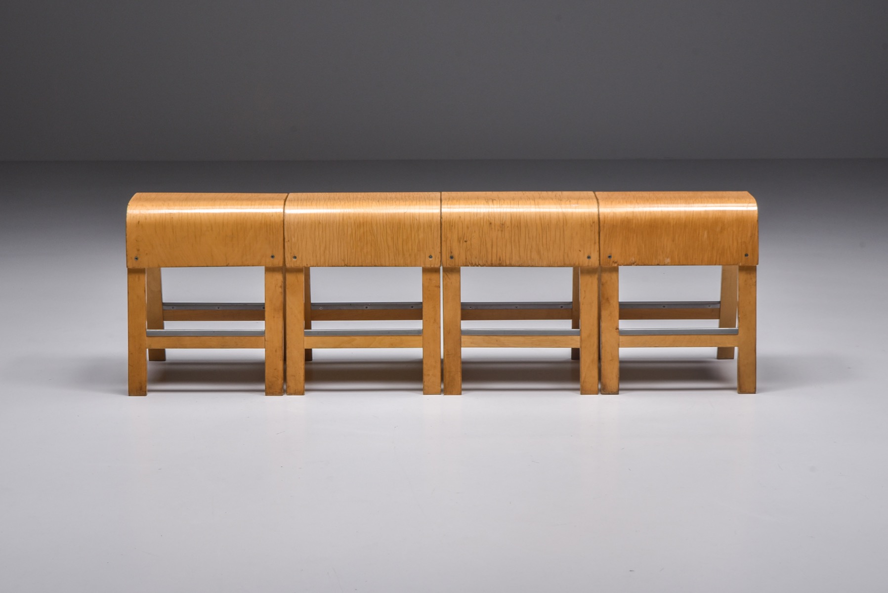 Vintage IKEA stools set of six from the 1970s