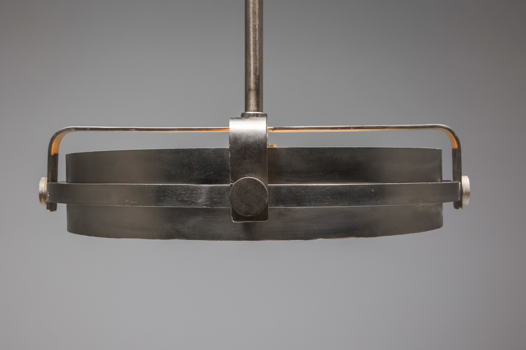 Vintage industrial steel ceiling lamp from the 1990s