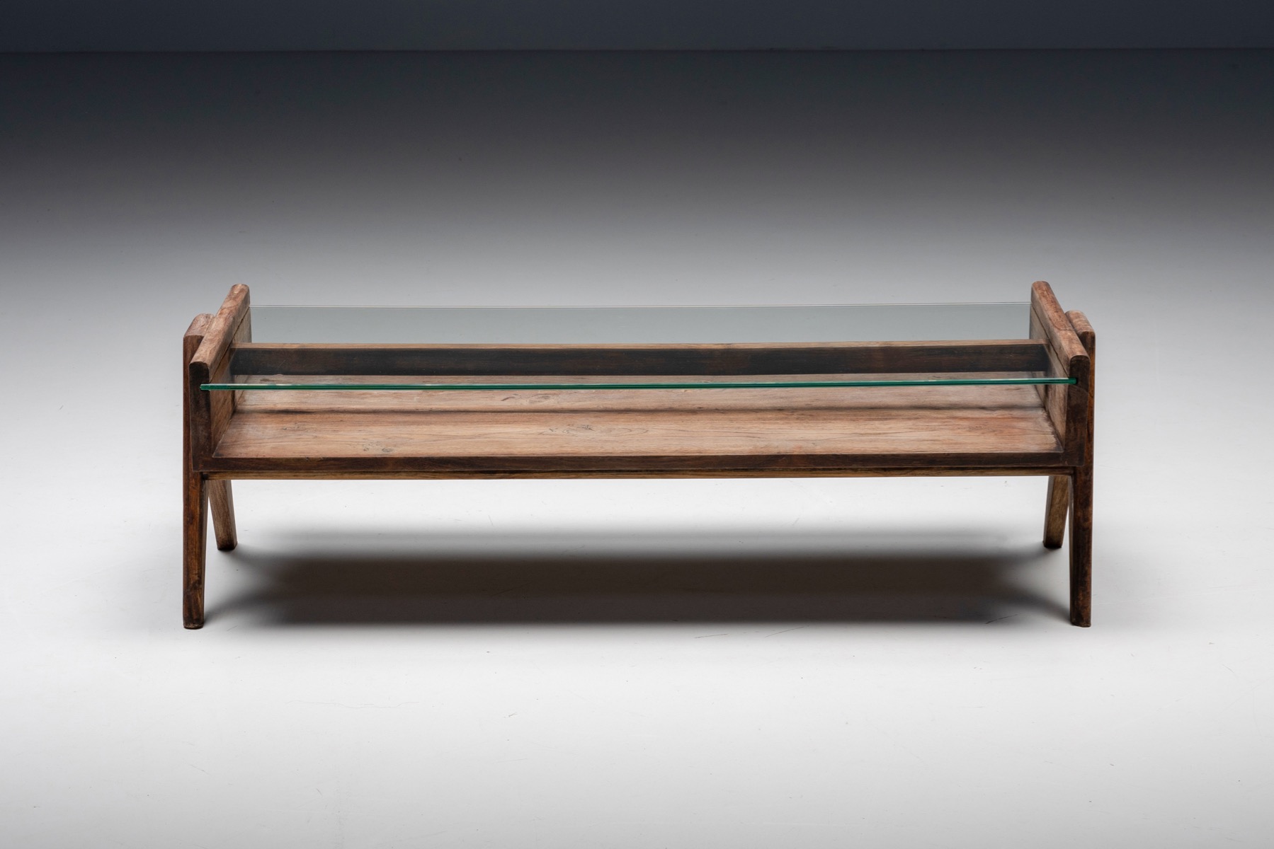 Vintage Pierre Jeanneret Chandigarh coffee table from the 1960s