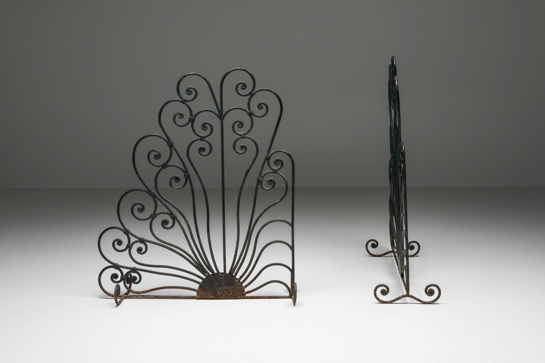 Vintage oriental room divider handcrafted from the 1900s