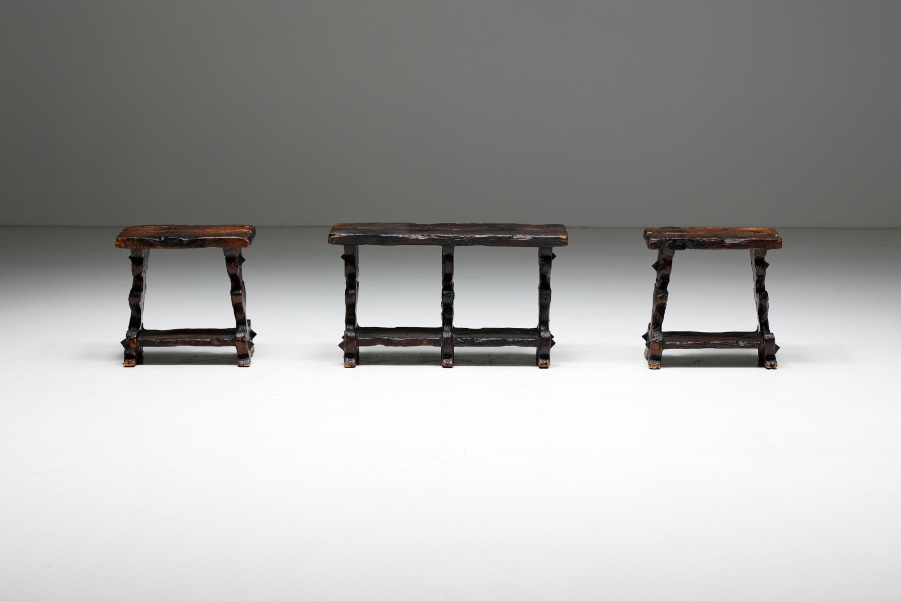 Brutalist Art Populaire Bench - 1950s