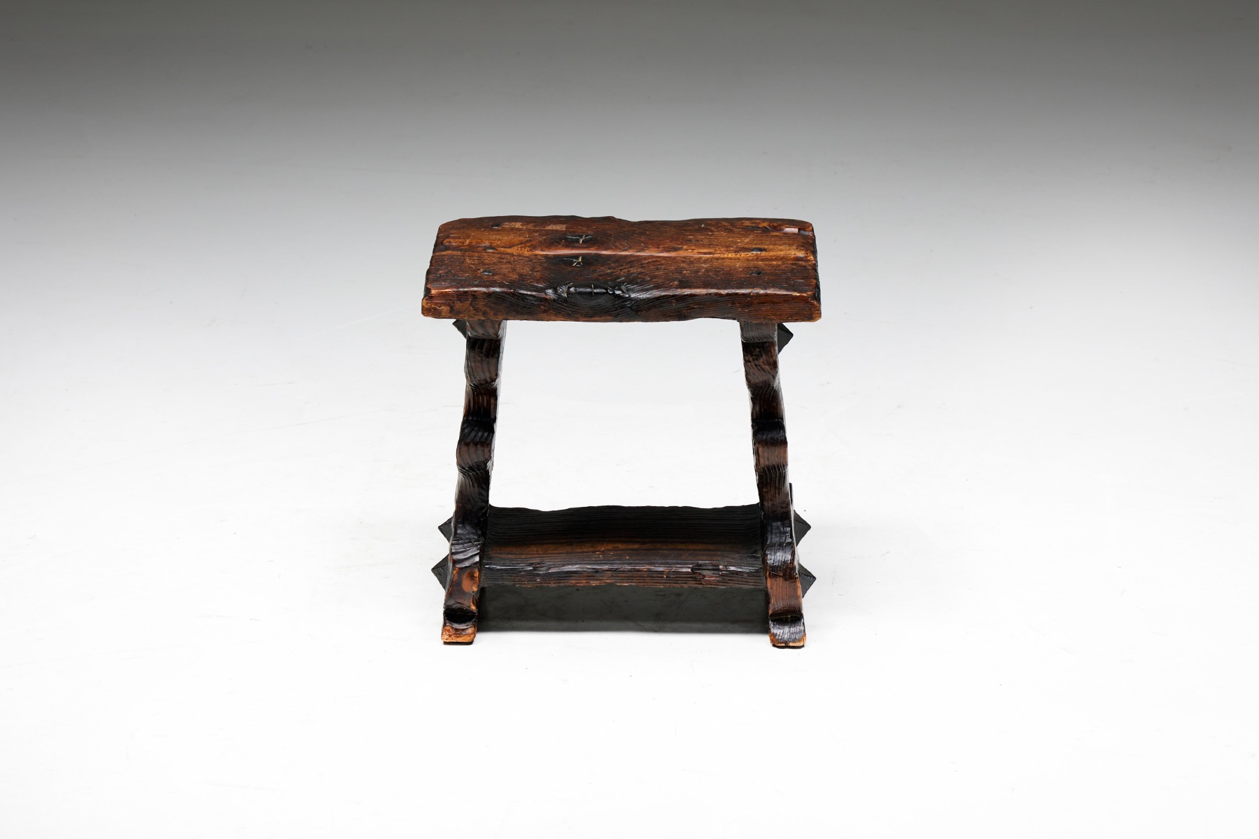 Brutalist Art Populaire Stools - 1950s