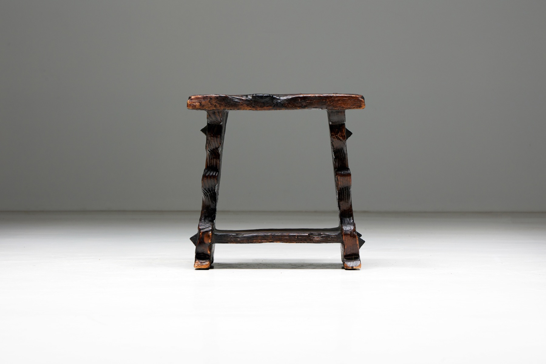 Brutalist Art Populaire Stools - 1950s