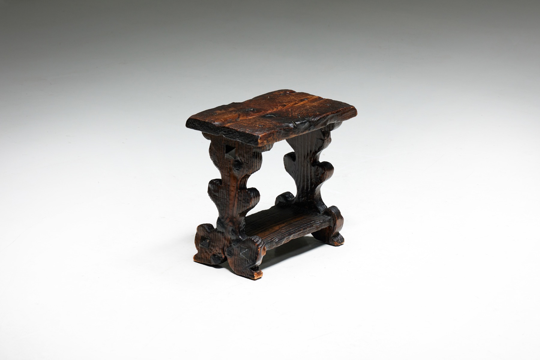Brutalist Art Populaire Stools - 1950s
