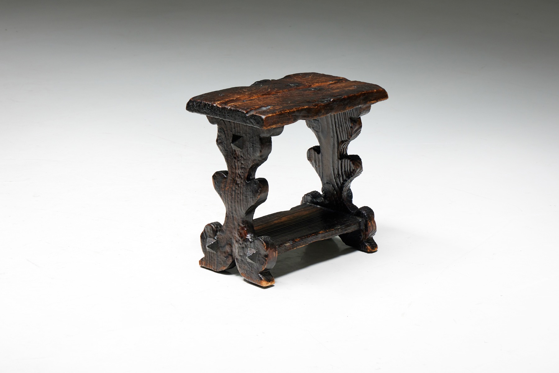 Brutalist Art Populaire Stools - 1950s