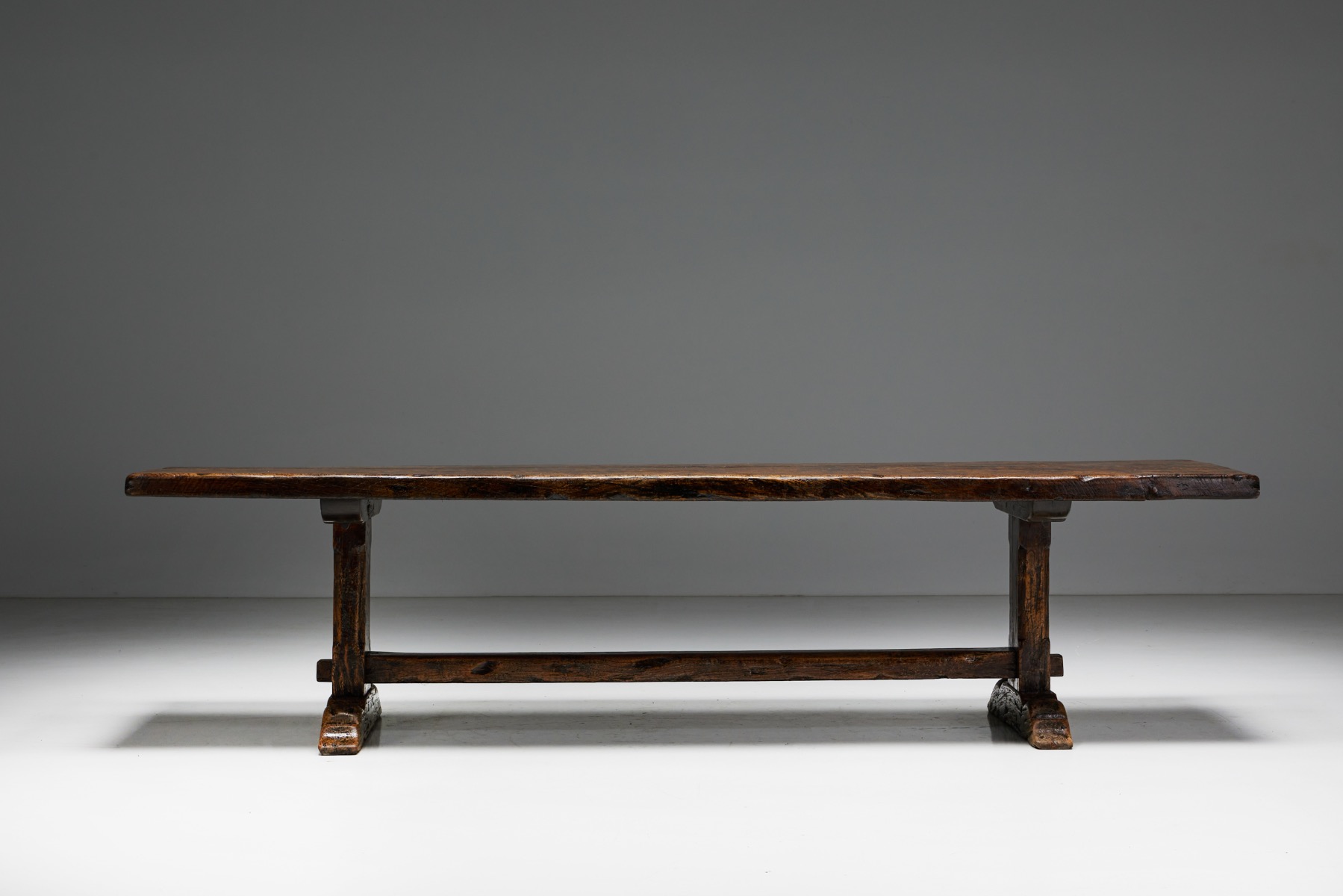 Brutalist Rustic Dining Table - Early 20th Century