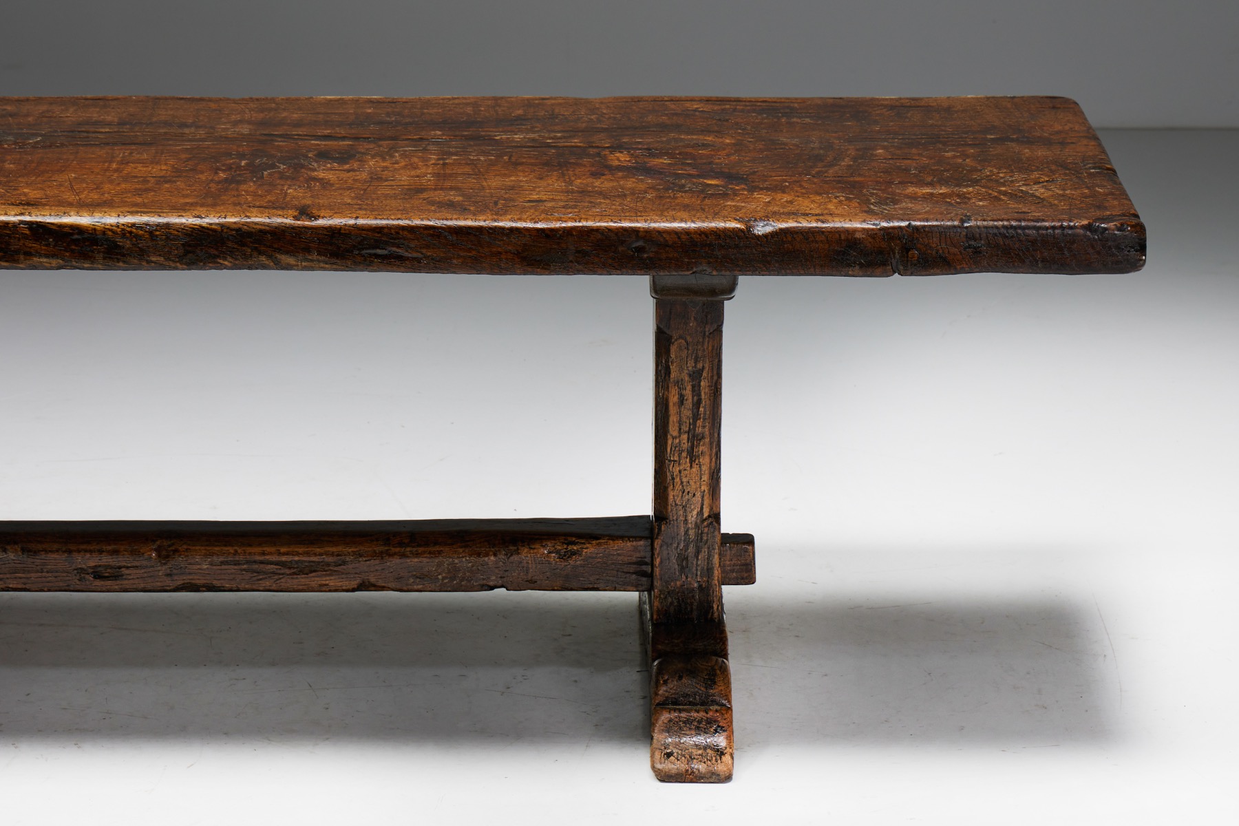 Brutalist Rustic Dining Table - Early 20th Century