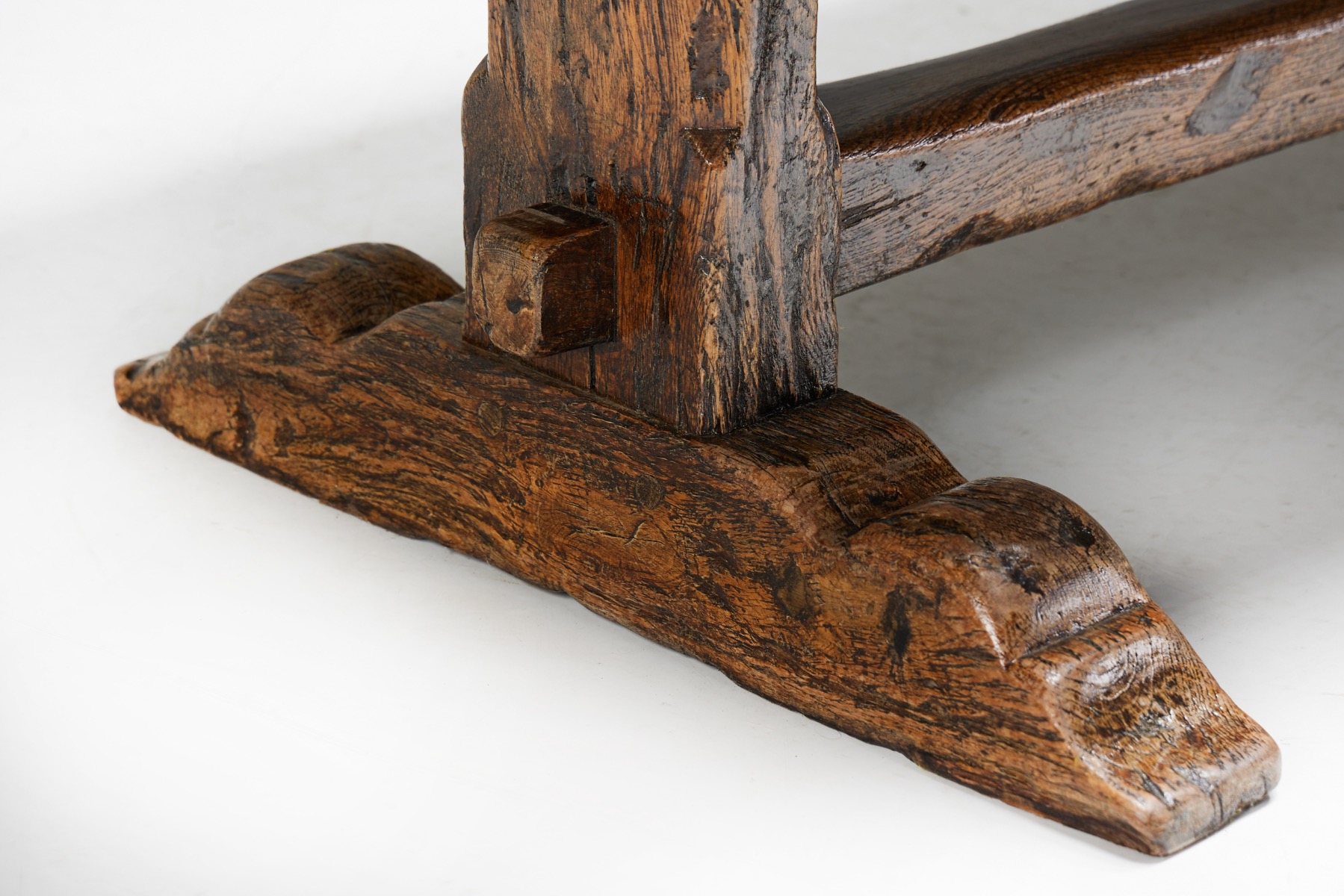 Brutalist Rustic Dining Table - Early 20th Century