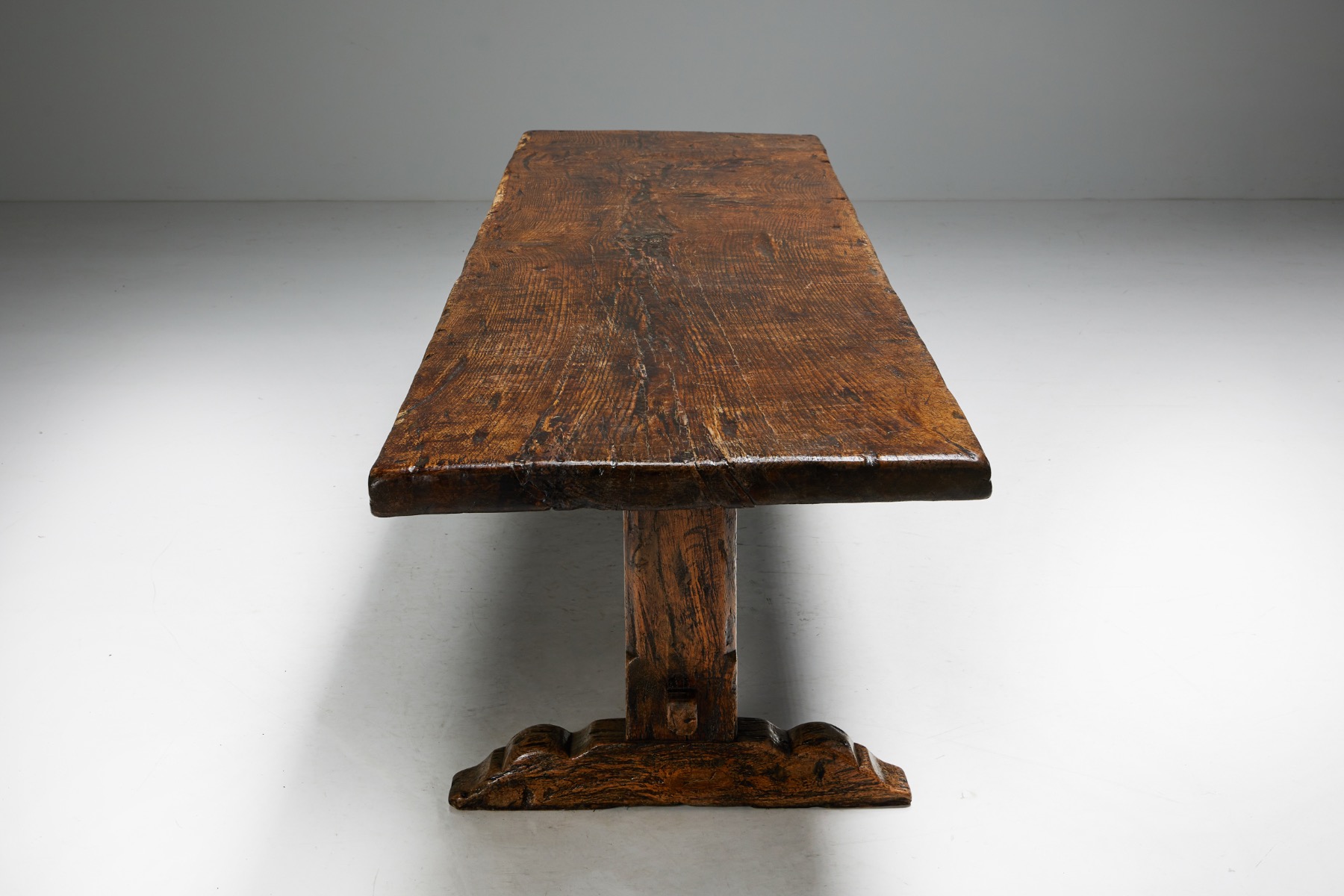 Brutalist Rustic Dining Table - Early 20th Century
