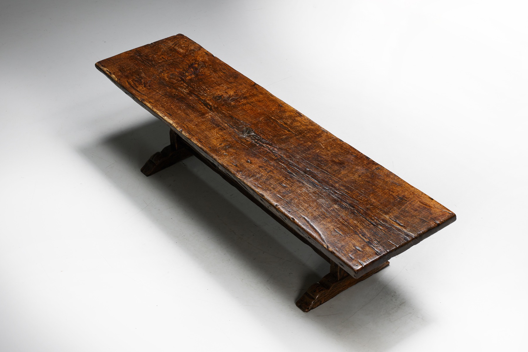 Brutalist Rustic Dining Table - Early 20th Century