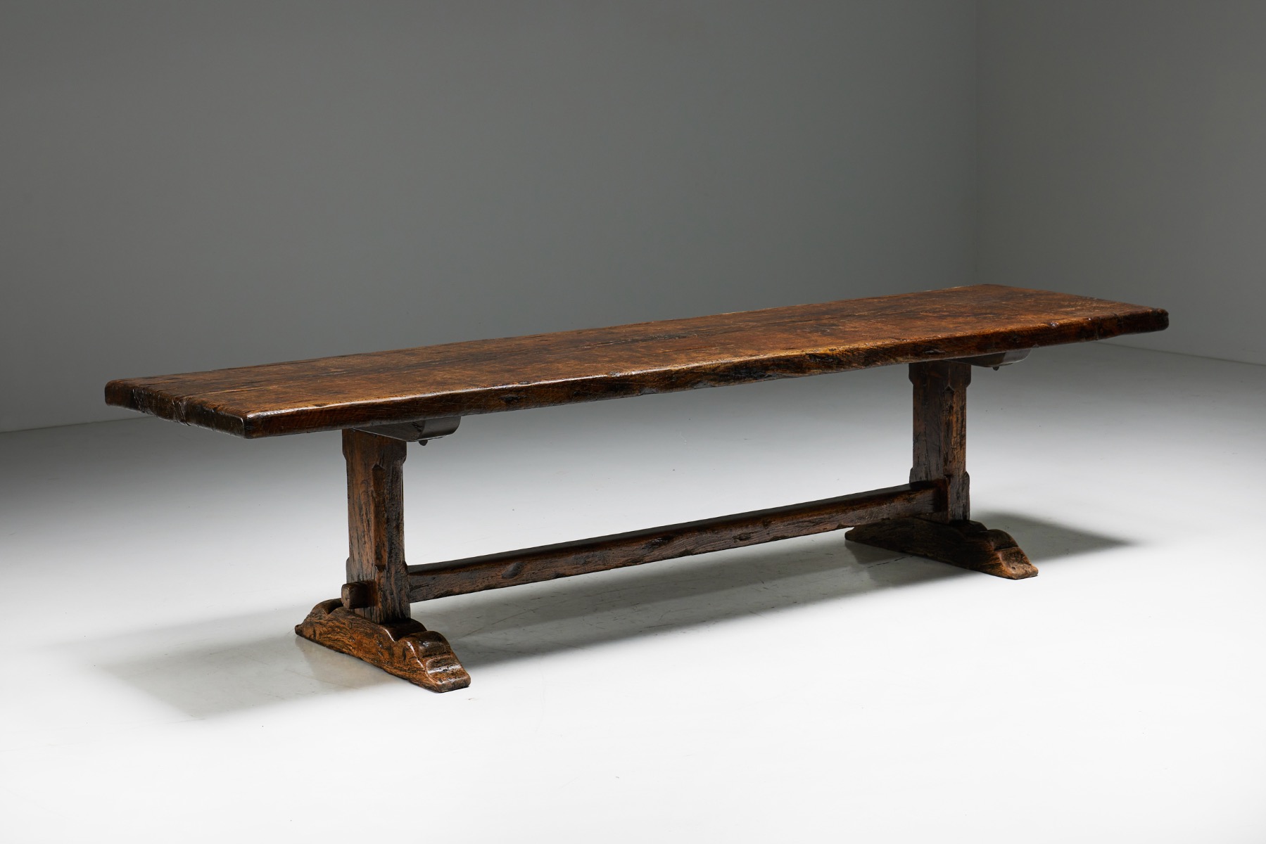 Brutalist Rustic Dining Table - Early 20th Century